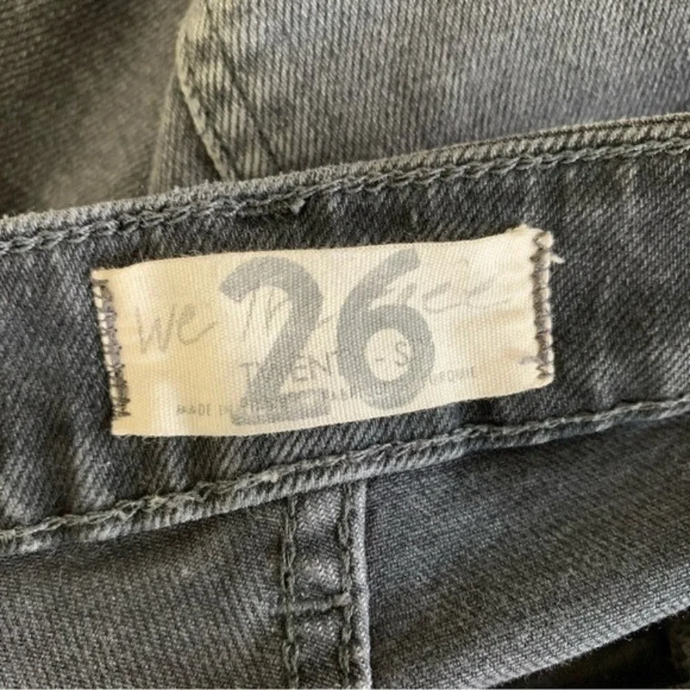 We The Free Black High Rise Distressed Skinny Jeans Womens 26‎ Grunge Stretch